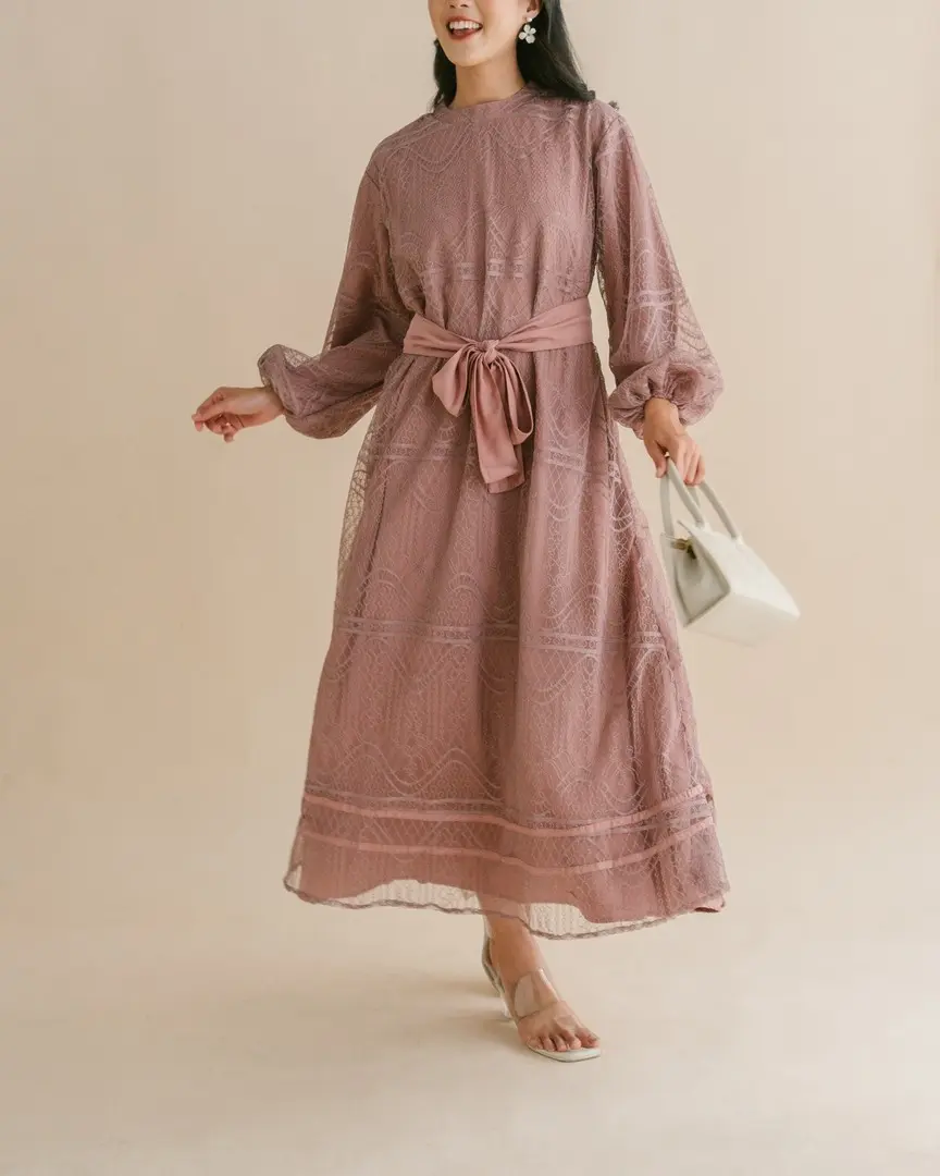 Zelena Maxi Dress Mauve - Image 6