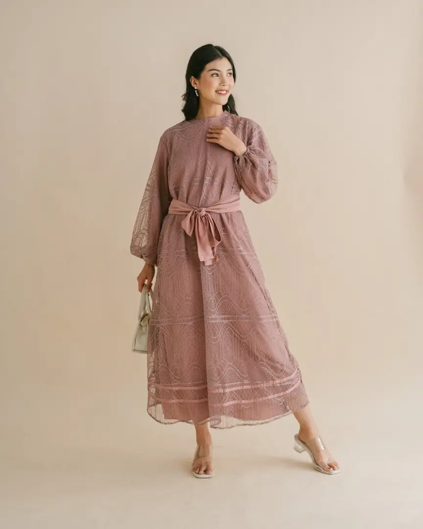 Zelena Maxi Dress Mauve - Image 2