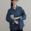 Camisha Denim Shirt Kode R049 Dark Blue - Image 2
