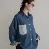 Camisha Denim Shirt Kode R049 Dark Blue - Image 4