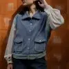 Chesy Corduroy Jacket Kode L119 Blue-Beige - Image 3