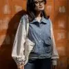 Chesy Corduroy Jacket Kode L119 Blue-Beige - Image 2