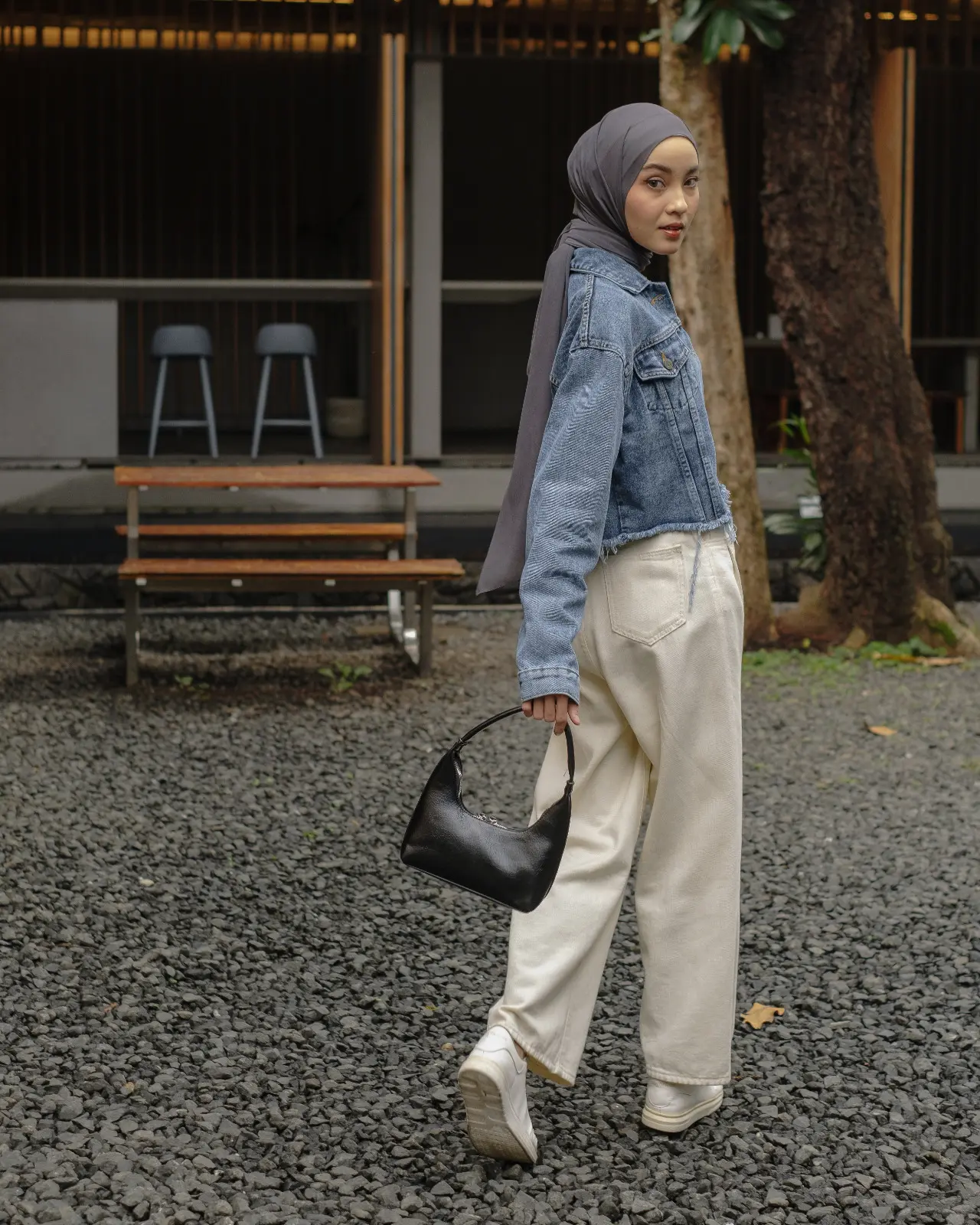 Darlene Denim Crop Jacket Acid - Image 3