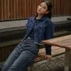 Darlene Denim Crop Jacket Dark Blue - Image 3