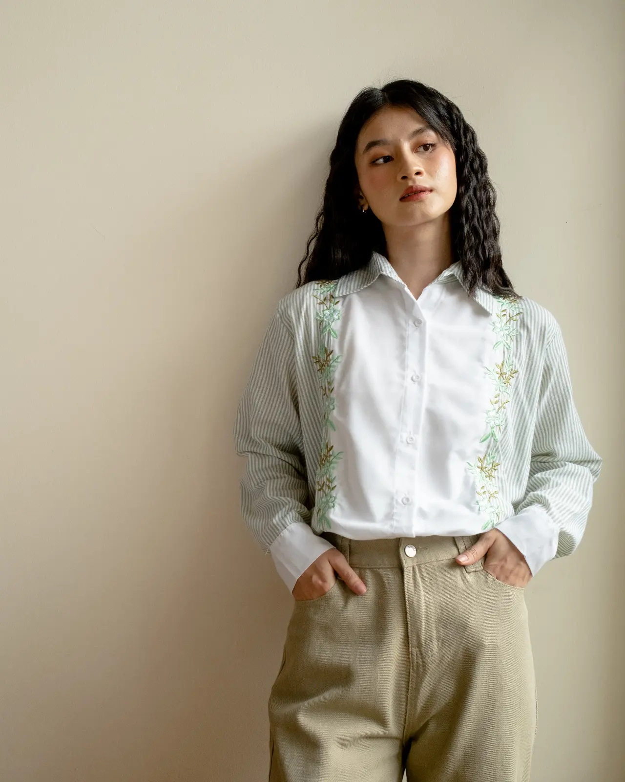 Delicia Stripe Shirt Mint - Image 2