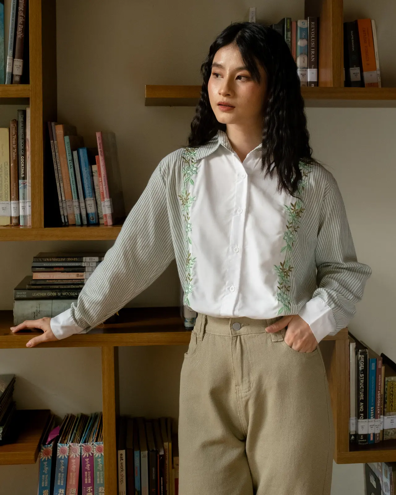 Delicia Stripe Shirt Mint - Image 3