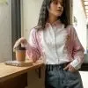 Delicia Stripe Shirt Pink - Image 2