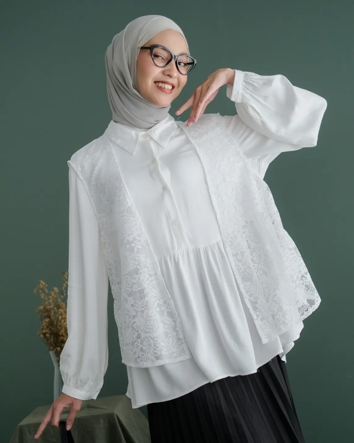 Delvina Longsleeve Kode 1290.6 Broken White