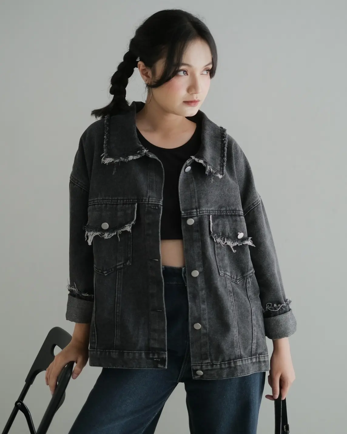 Diandra Denim Jacket Kode 288 Misty Black - Image 2