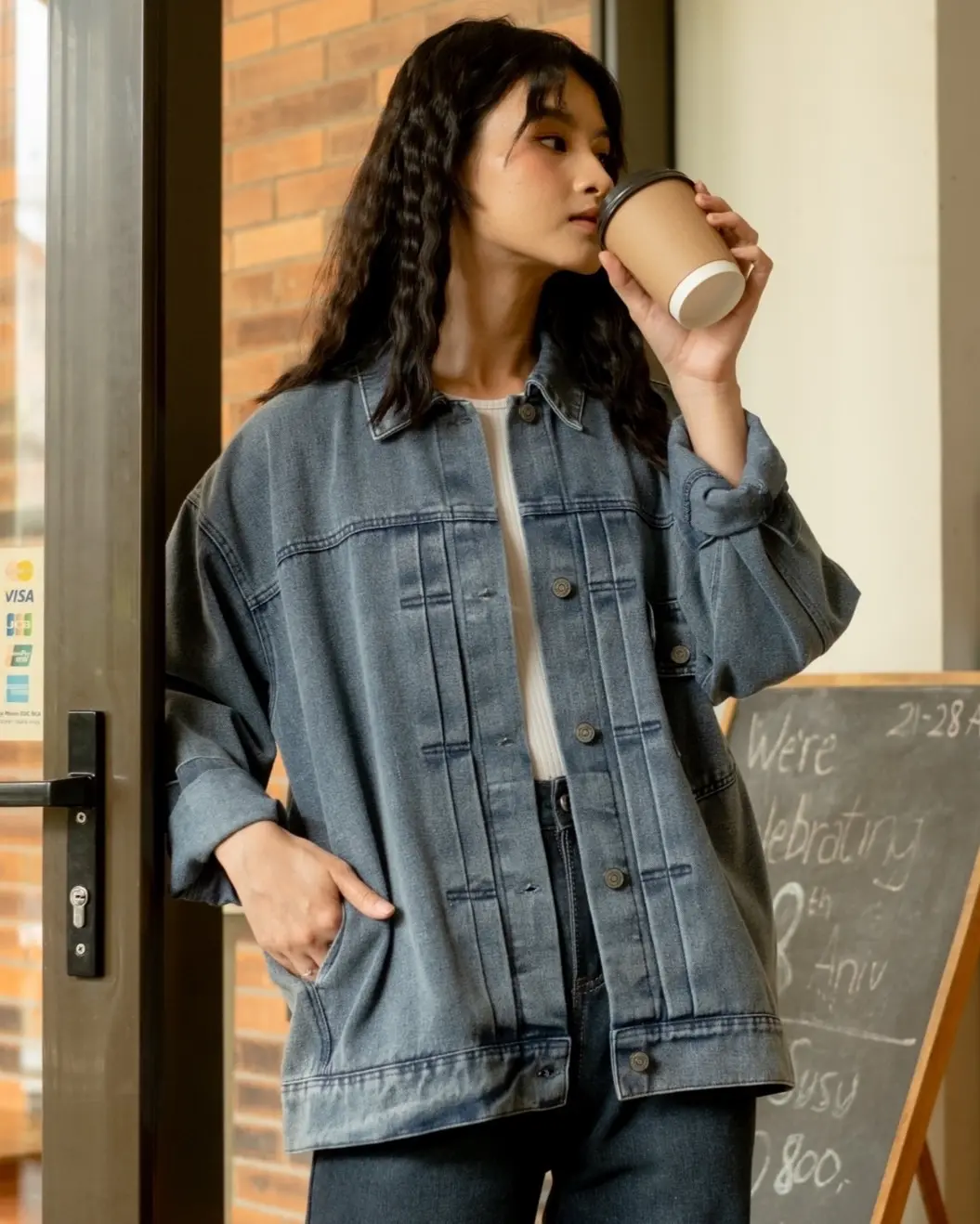 Alternative view of Drew Denim Jacket Acid