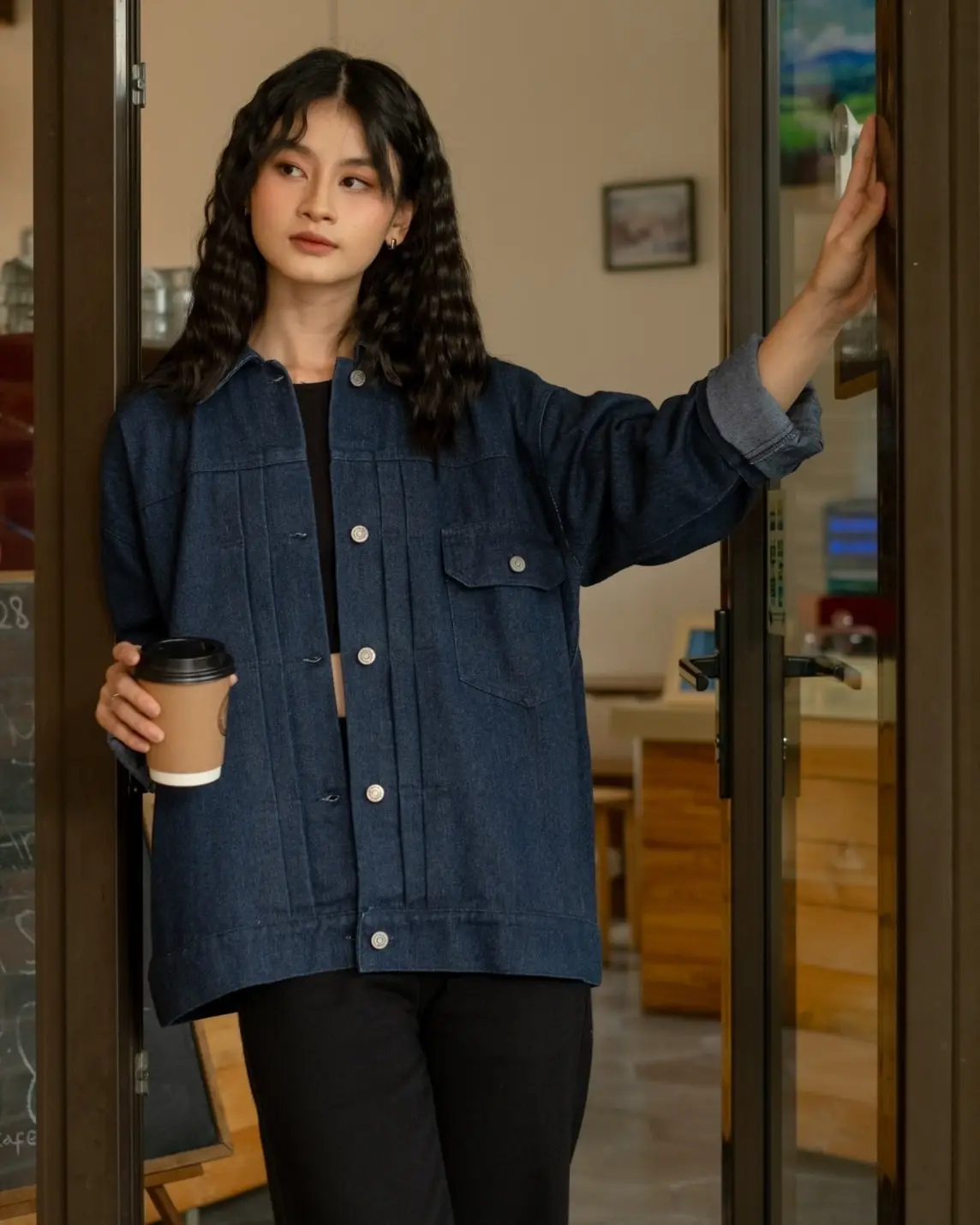 Drew Denim Jacket Dark Blue - Image 2