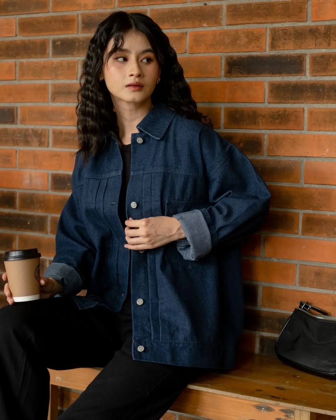 Drew Denim Jacket Dark Blue - Image 3
