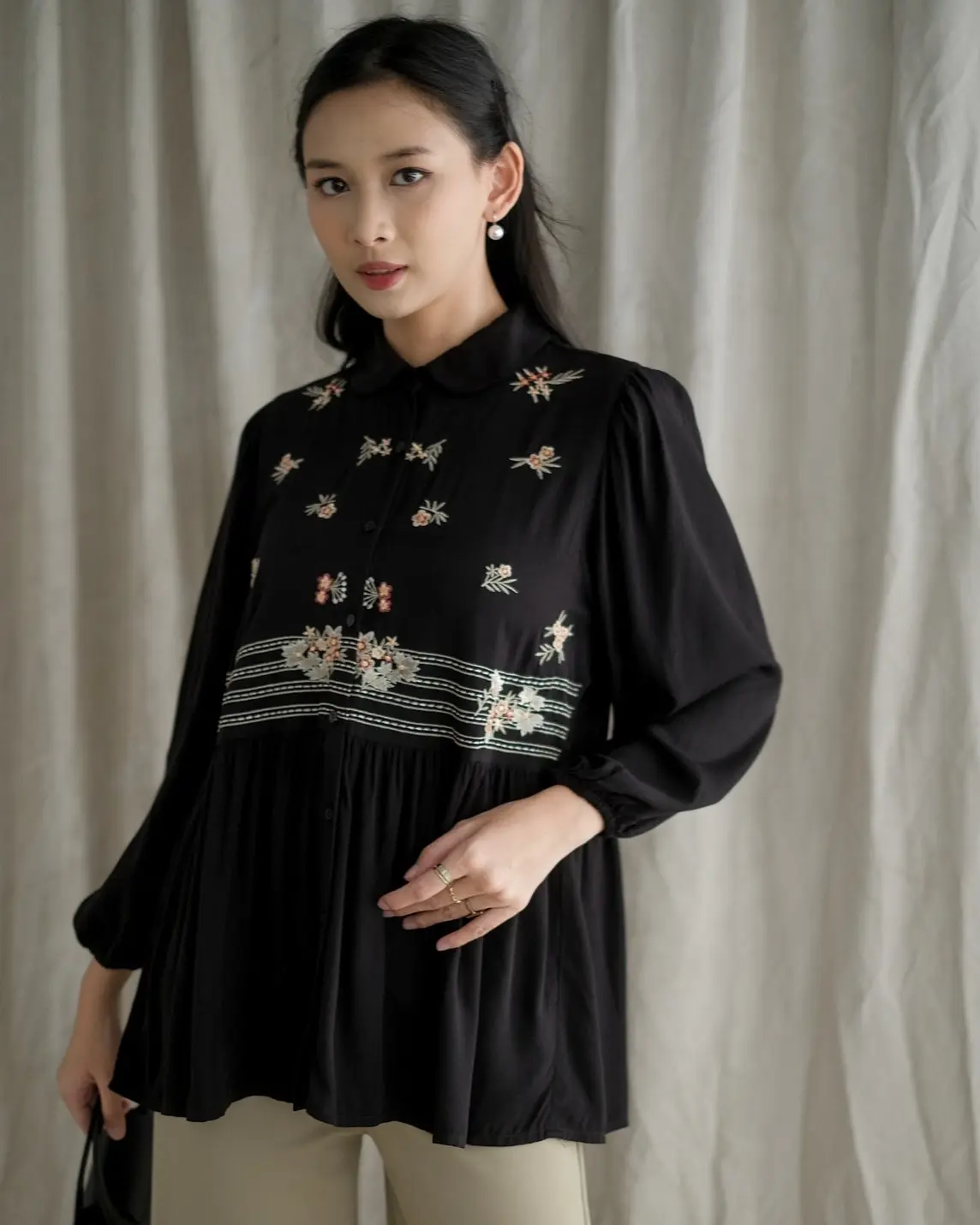 Eryna Shirt Kode 20145.4 Black - Image 2