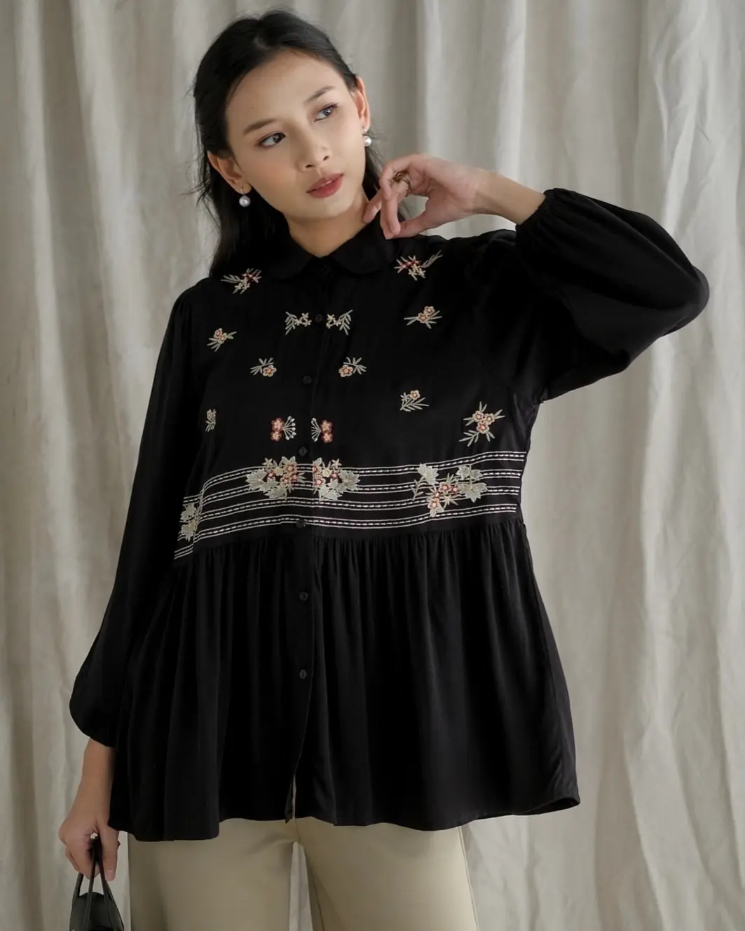 Eryna Shirt Kode 20145.4 Black - Image 3