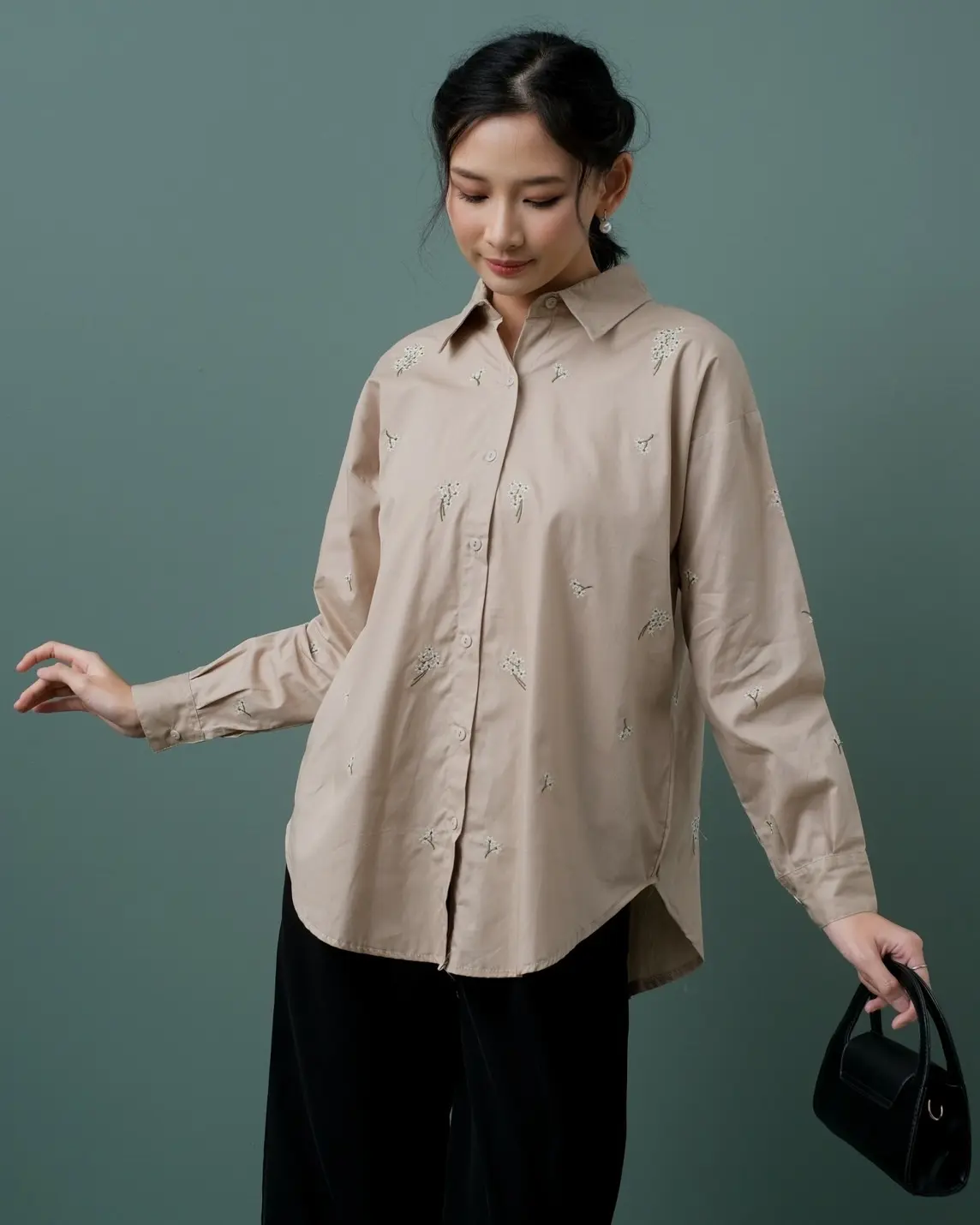 Haguri Shirt Kode 6669 Khaki - Image 2