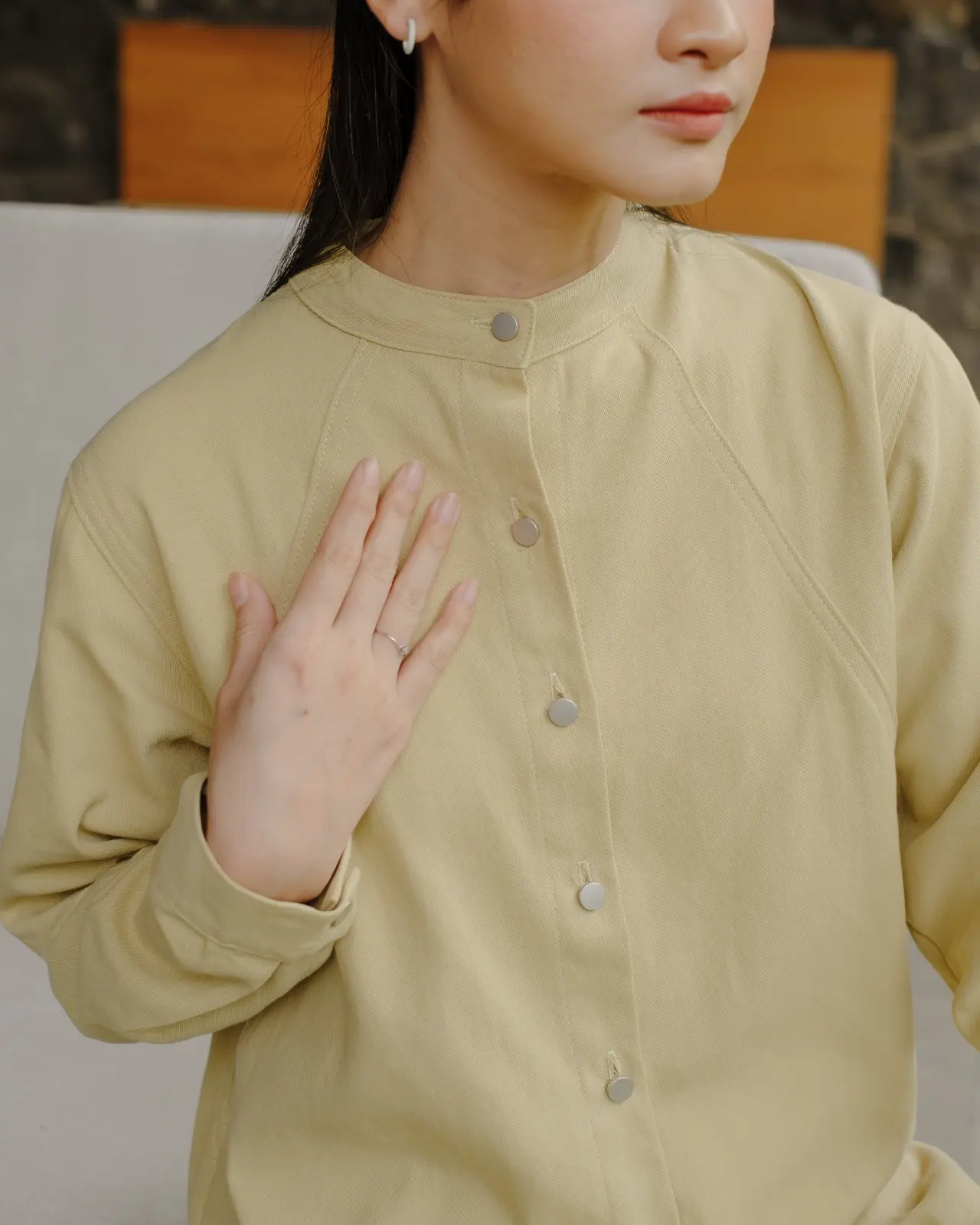 Halia Shirt Kode L126 Cream - Image 2