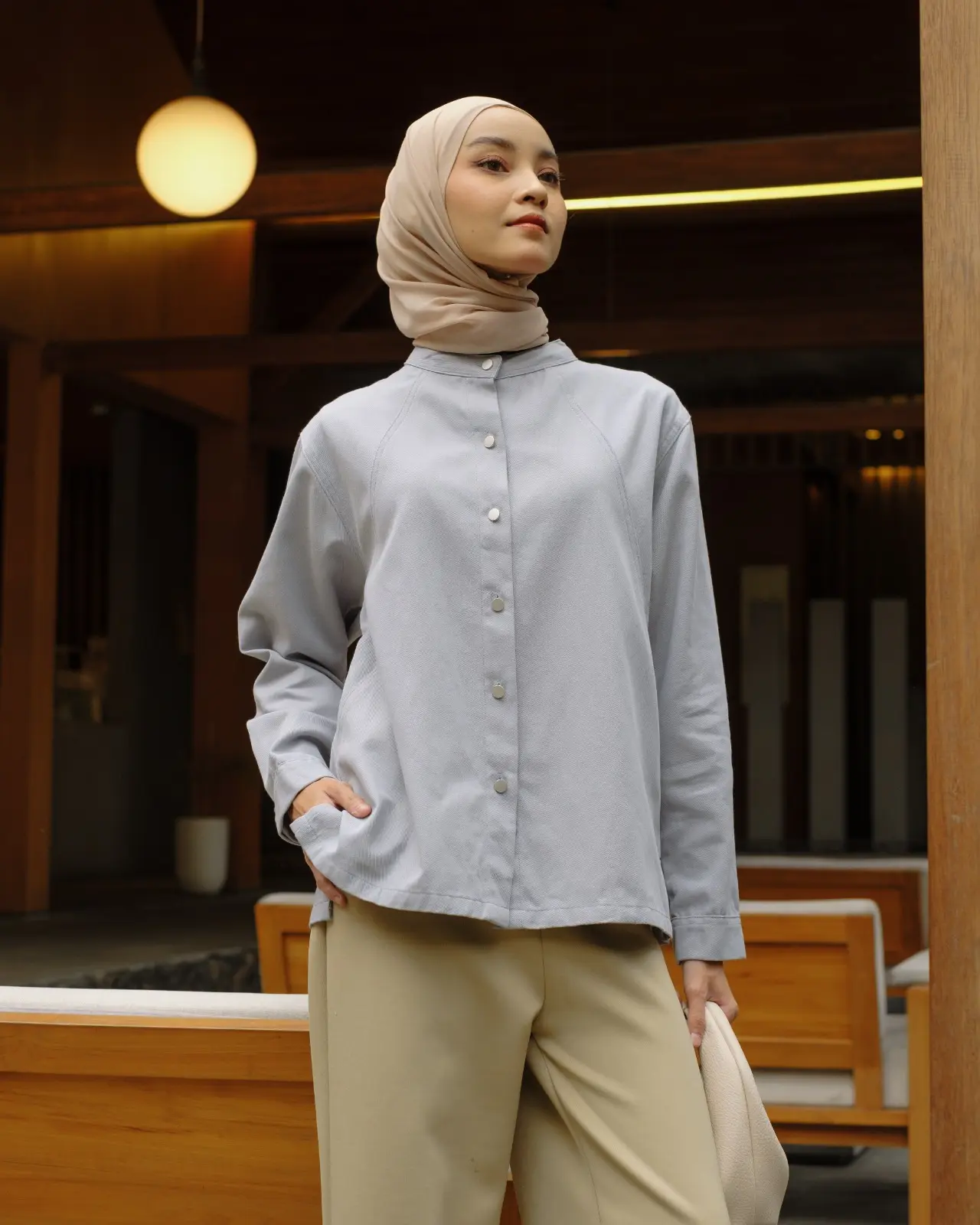 Halia Shirt Kode L126 Grey