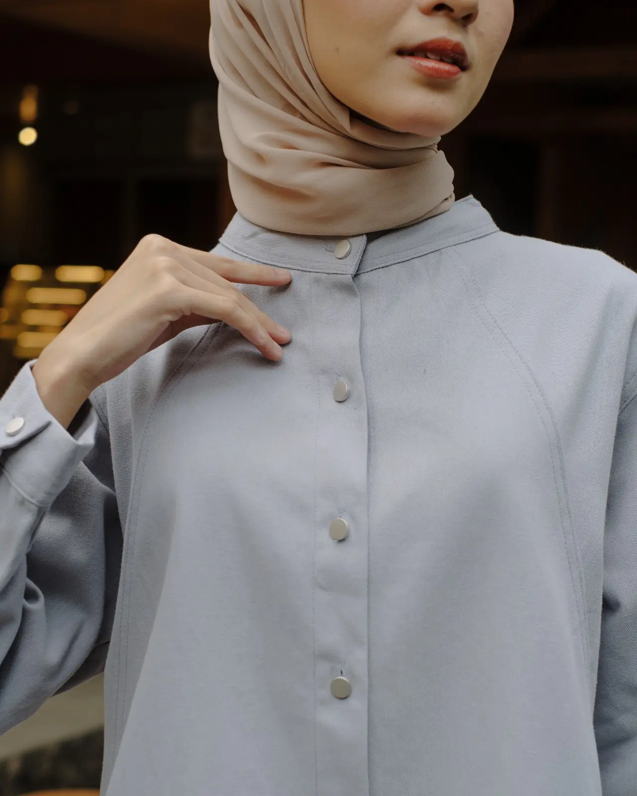 Halia Shirt Kode L126 Grey - Image 2