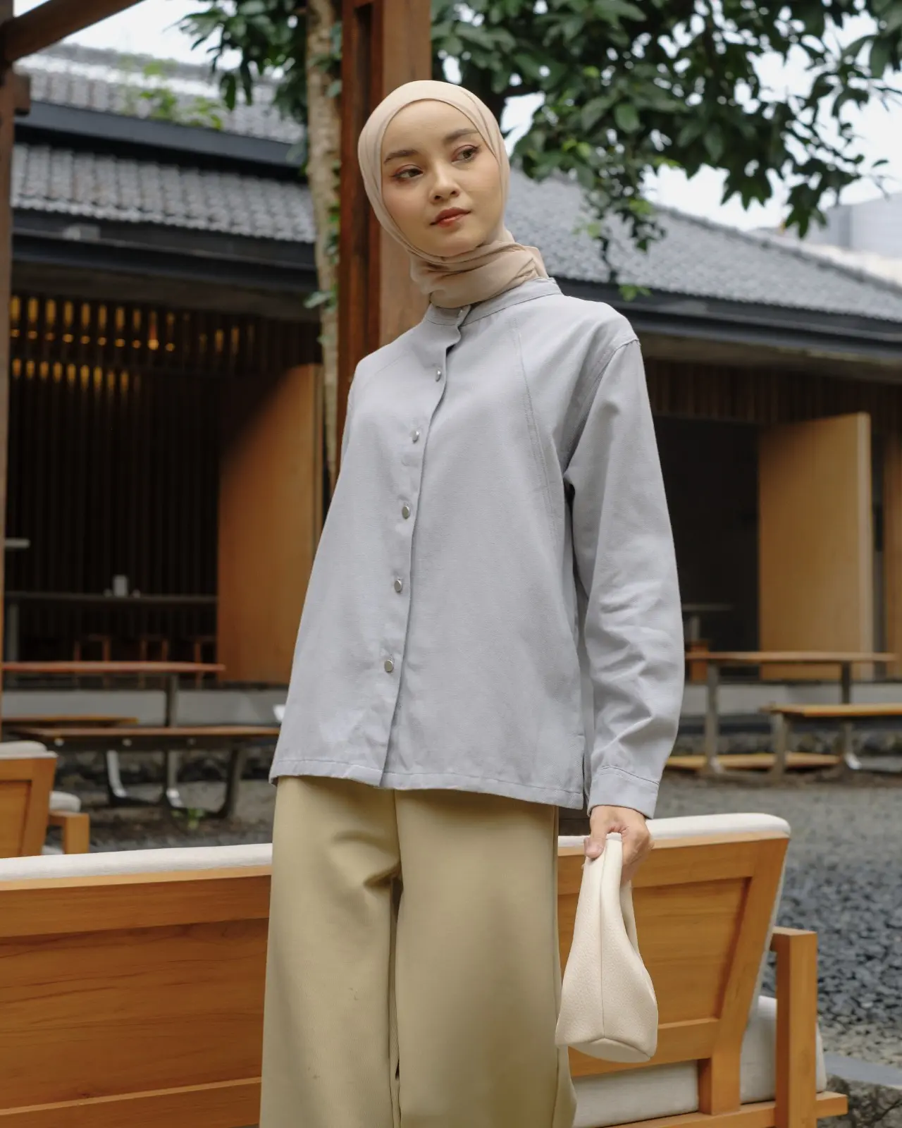 Halia Shirt Kode L126 Grey - Image 3