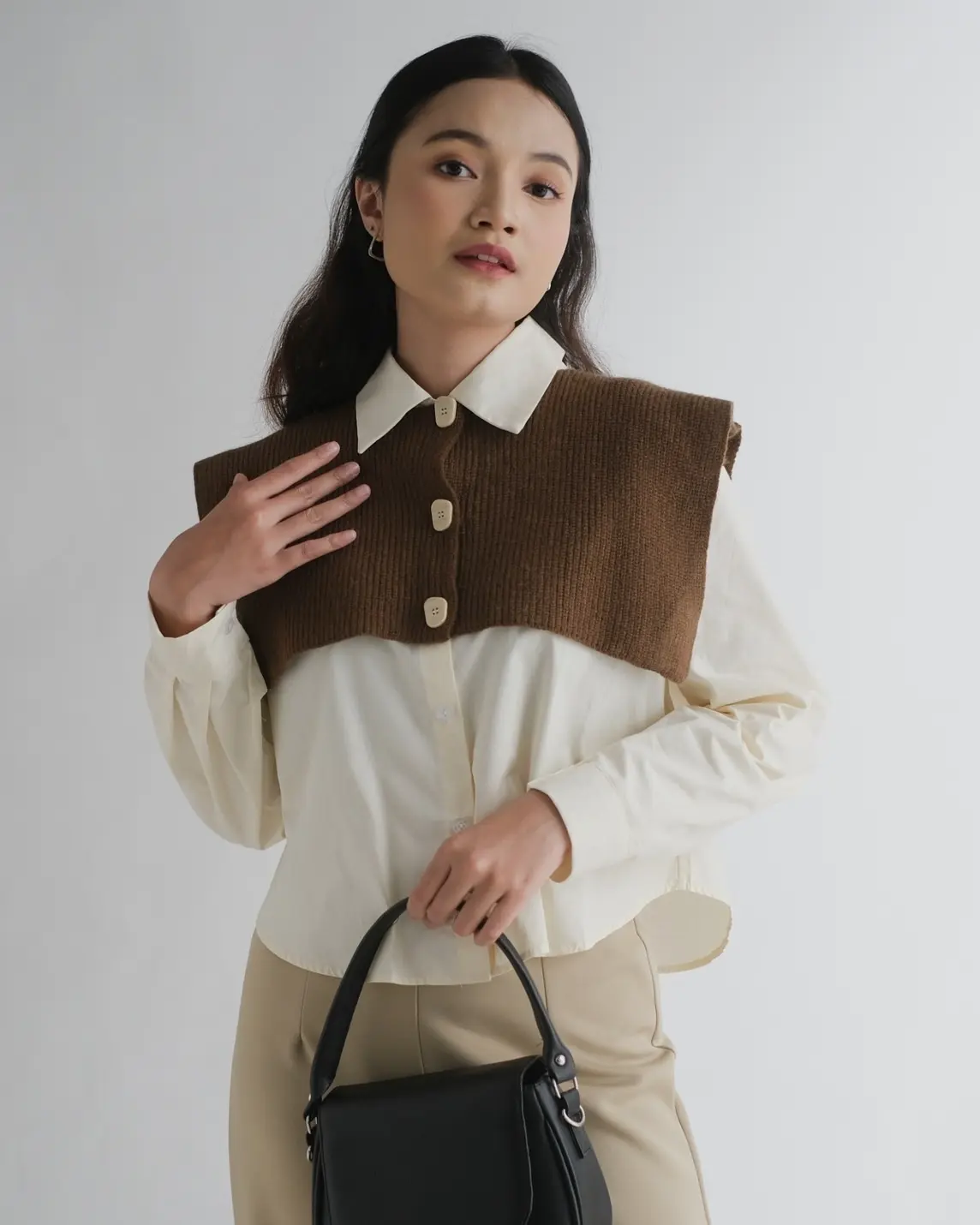Hazima Set Kode 159 Cream-Brown