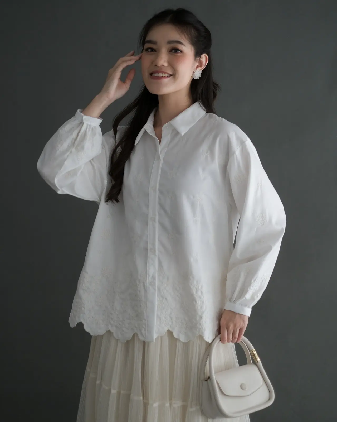 Helina Shirt Kode 1335-1 Broken White - Image 2