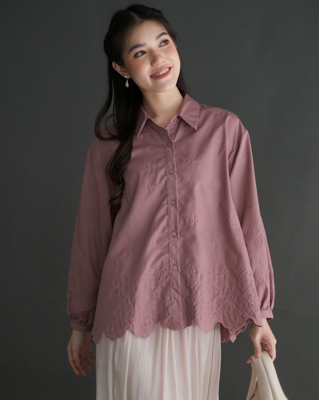 Helina Shirt Kode 1335-1 Purple