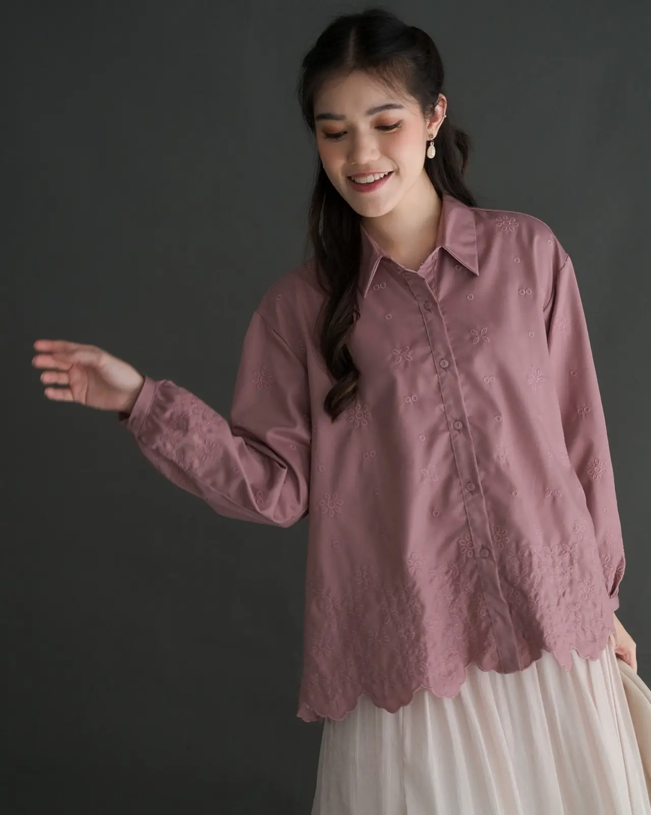 Helina Shirt Kode 1335-1 Purple - Image 2