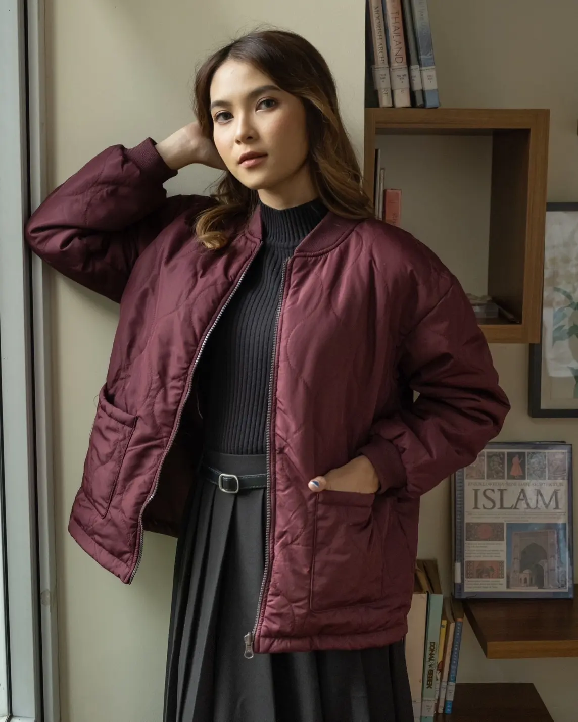 Alternative view of Naly Jacket Maroon