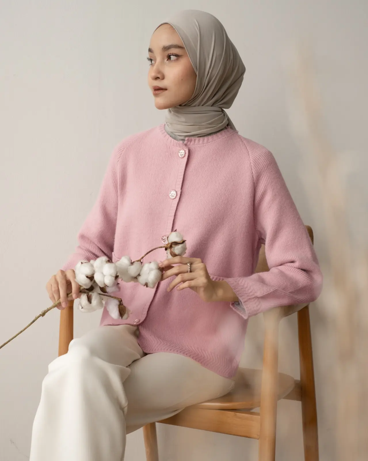 Qisya Cardi Kode 237 Dusty Pink - Image 2