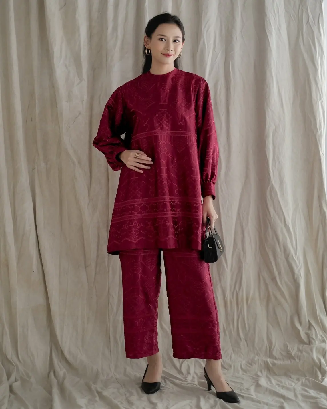 Vanesha Set Kode V3008 Maroon