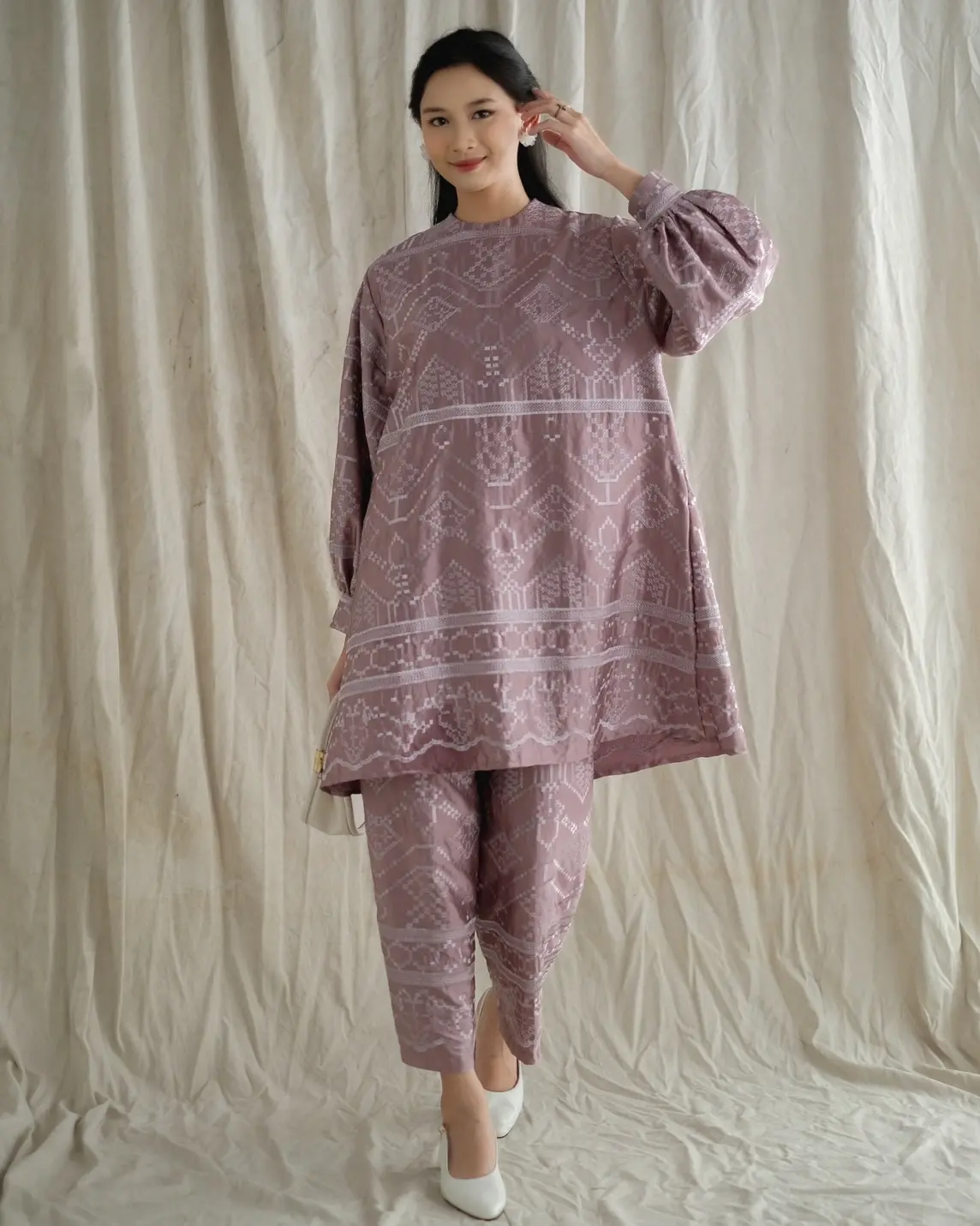 Vanesha Set Kode V3008 Lavender - Image 2