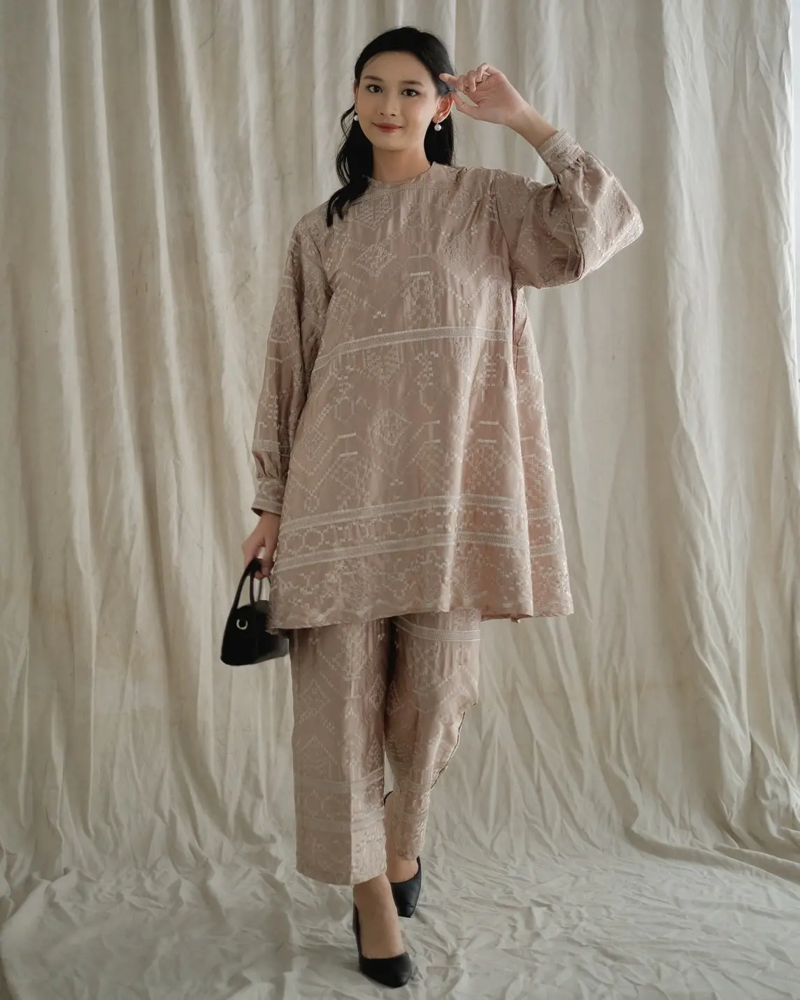 Vanesha Set Kode V3008 Khaki