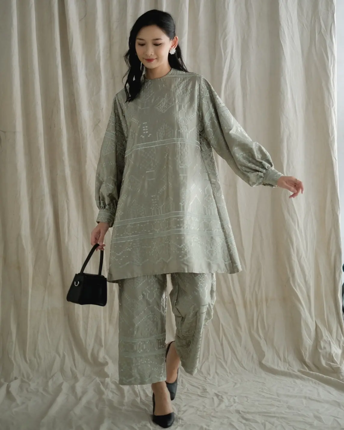 Vanesha Set Kode V3008 Sage Green