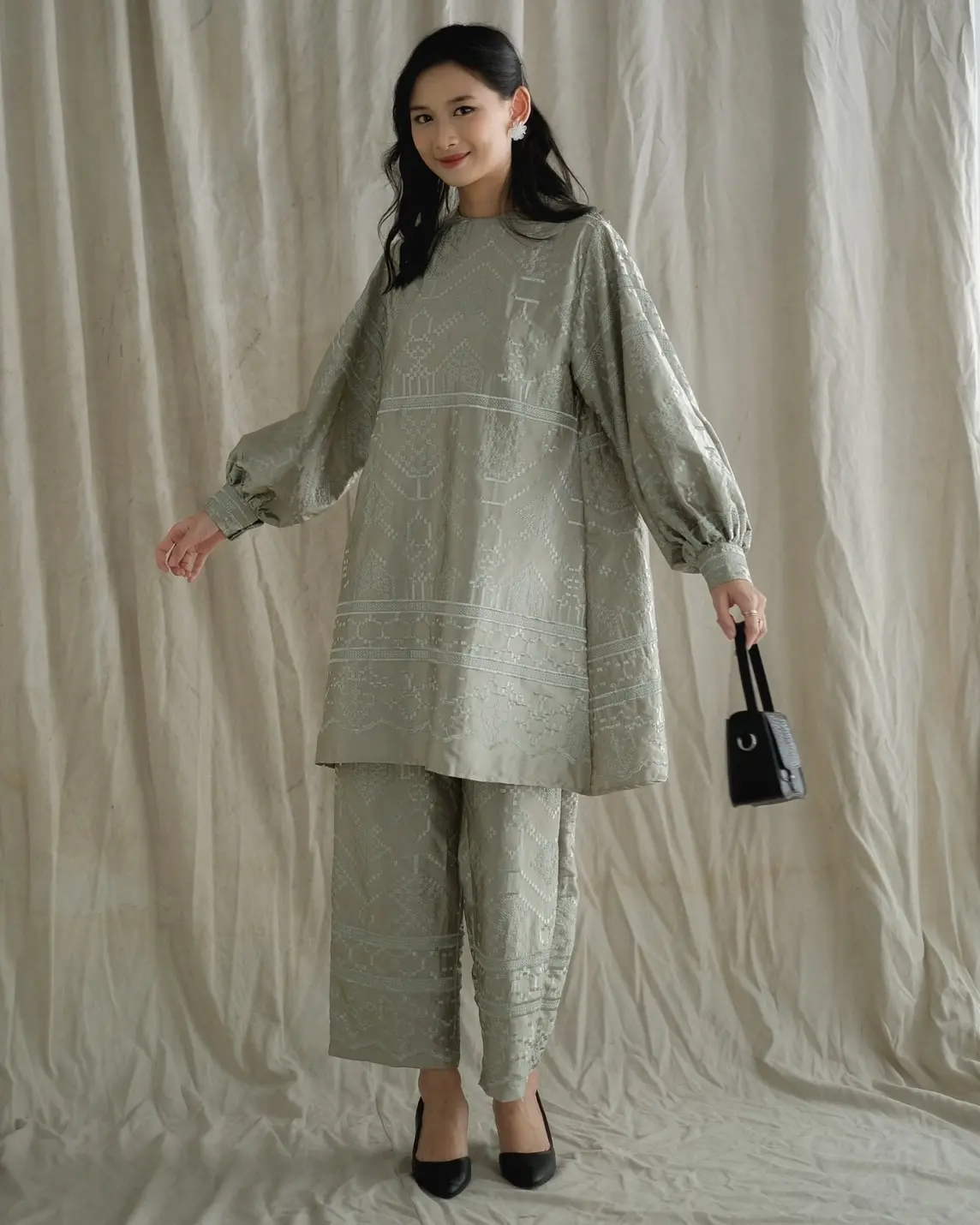 Vanesha Set Kode V3008 Sage Green - Image 2