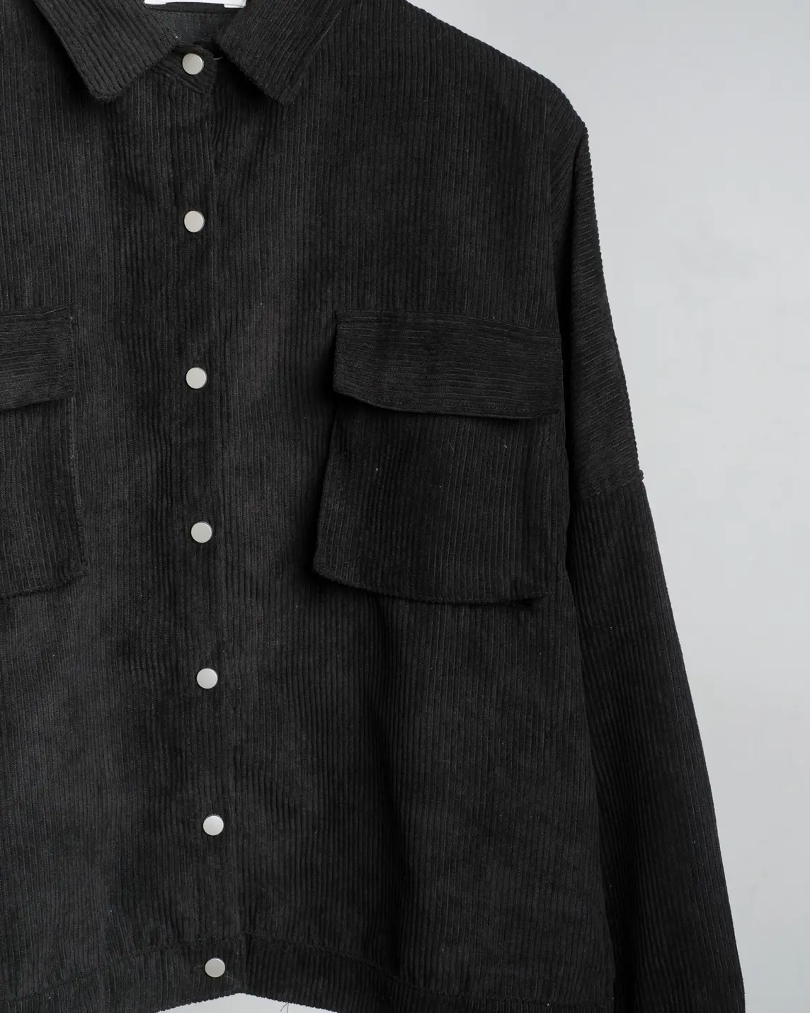 Varsha Corduroy Shirt Kode L116 Black - Image 2