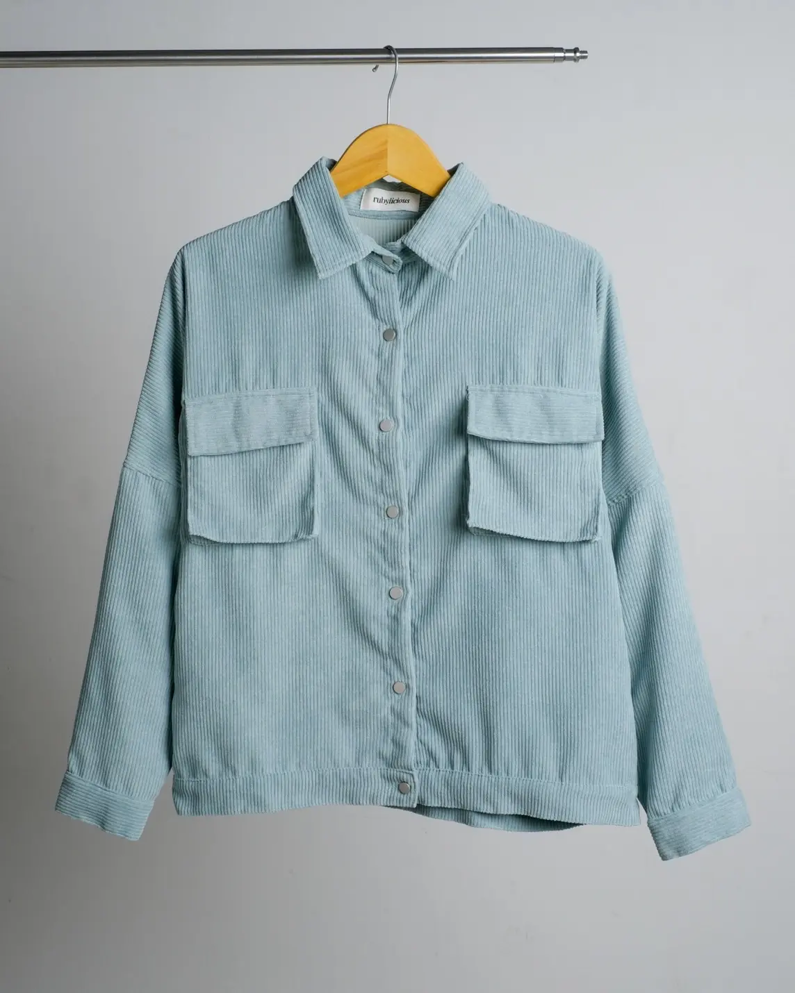 Varsha Corduroy Shirt Kode L116 Blue