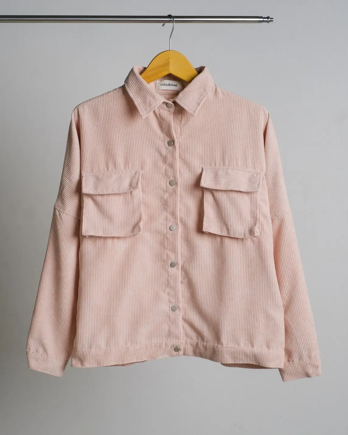 Varsha Corduroy Shirt Kode L116 Pink