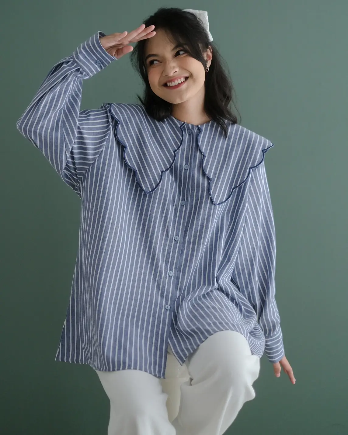 Adalyn Stripe Shirt Blue