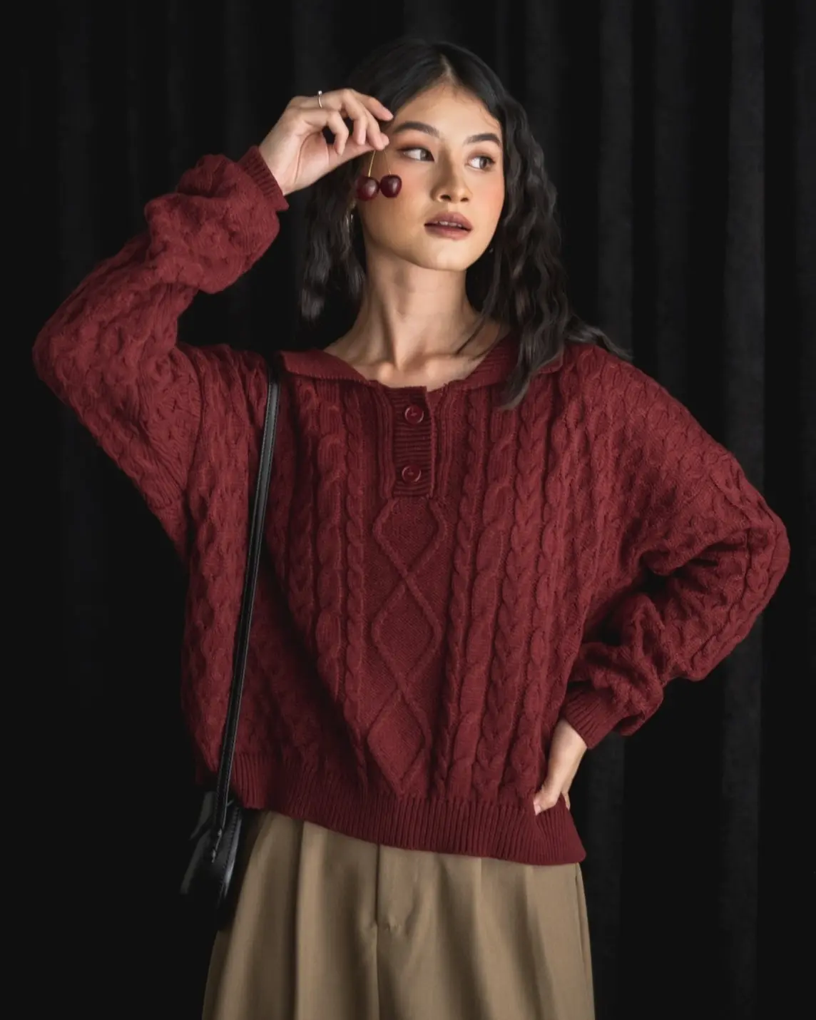 Adelaide Sweater Red Cherry - Image 4