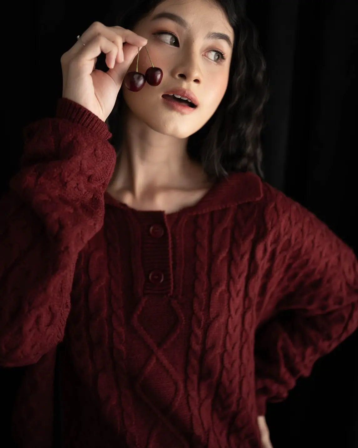 Adelaide Sweater Red Cherry - Image 3