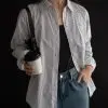 Azana Stripe Shirt Broken White - Image 4