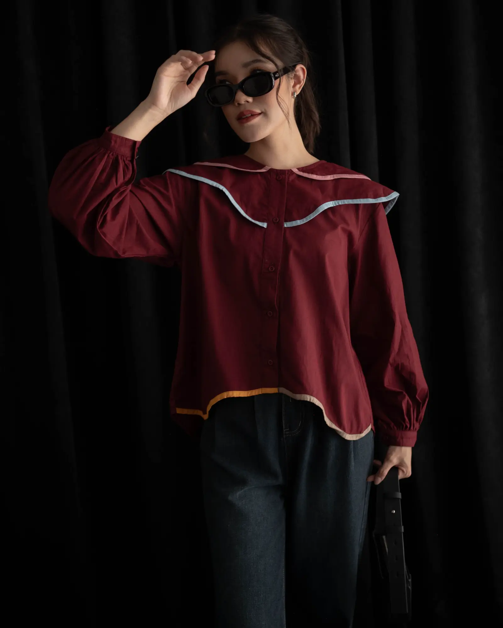 Betsy Blouse Red Cherry