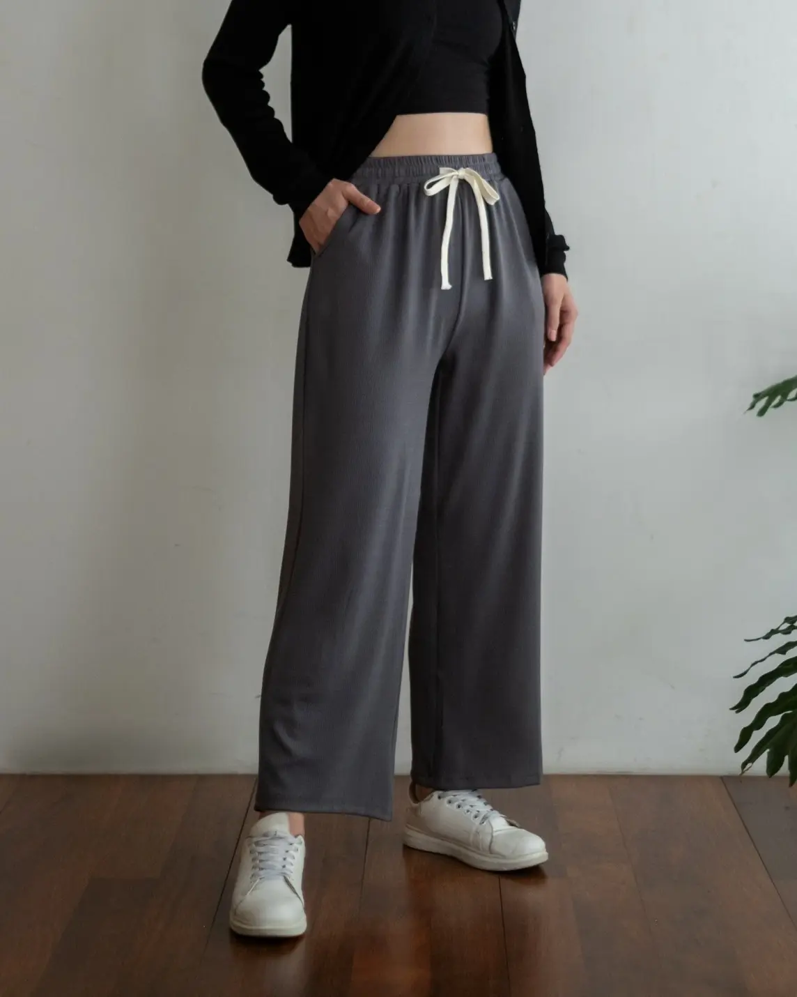 Bhavana Cullote Pants Kode 100 Dark Grey