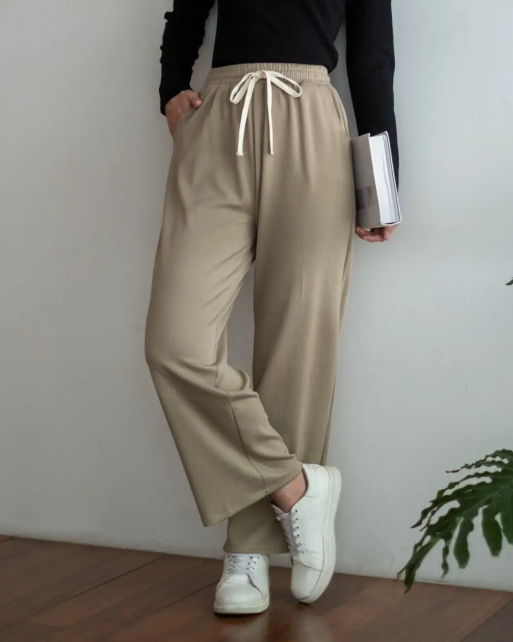 Bhavana Cullote Pants Kode 100 Khaki