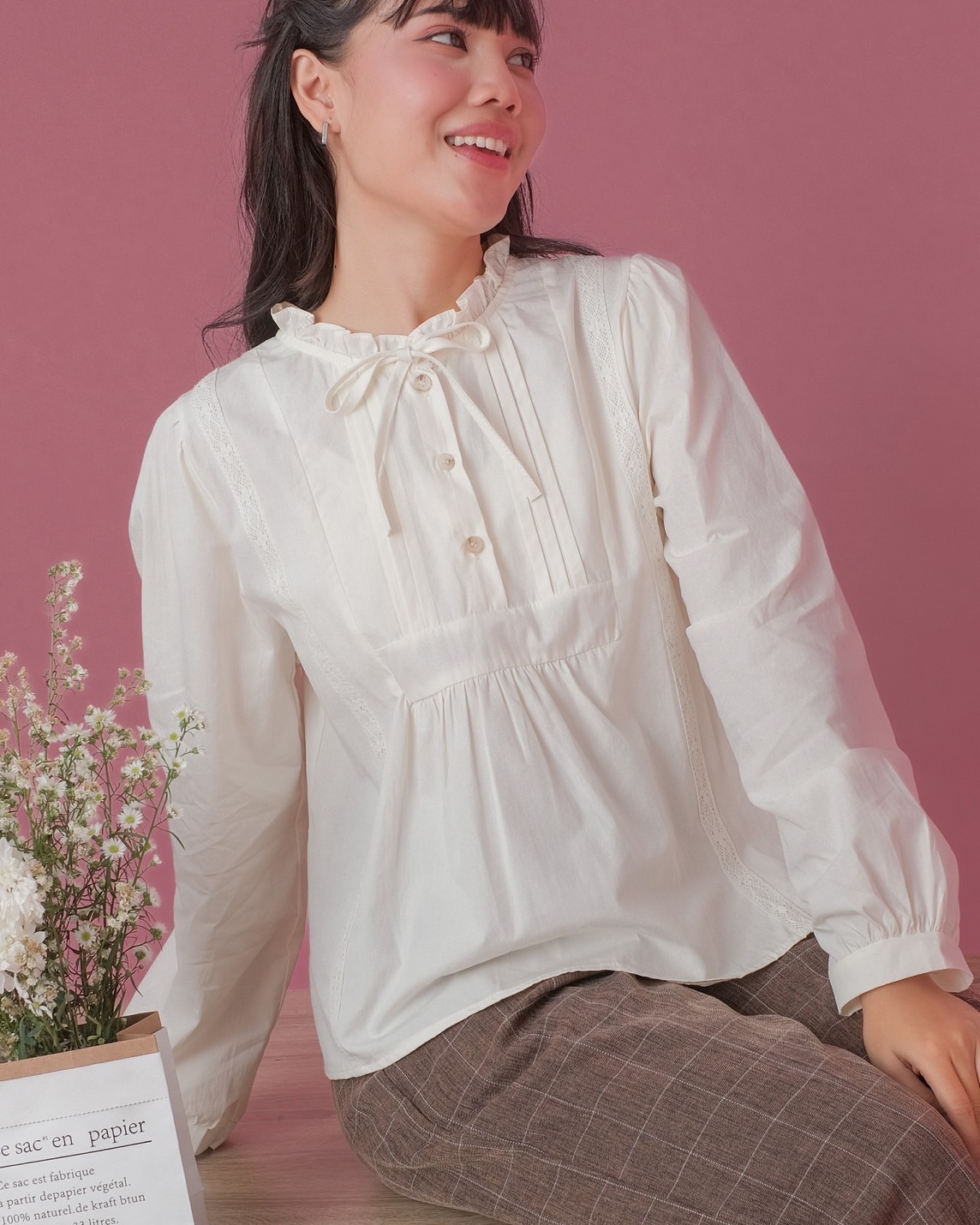 Carie Longsleeve Kode 240 Ivory - Image 2