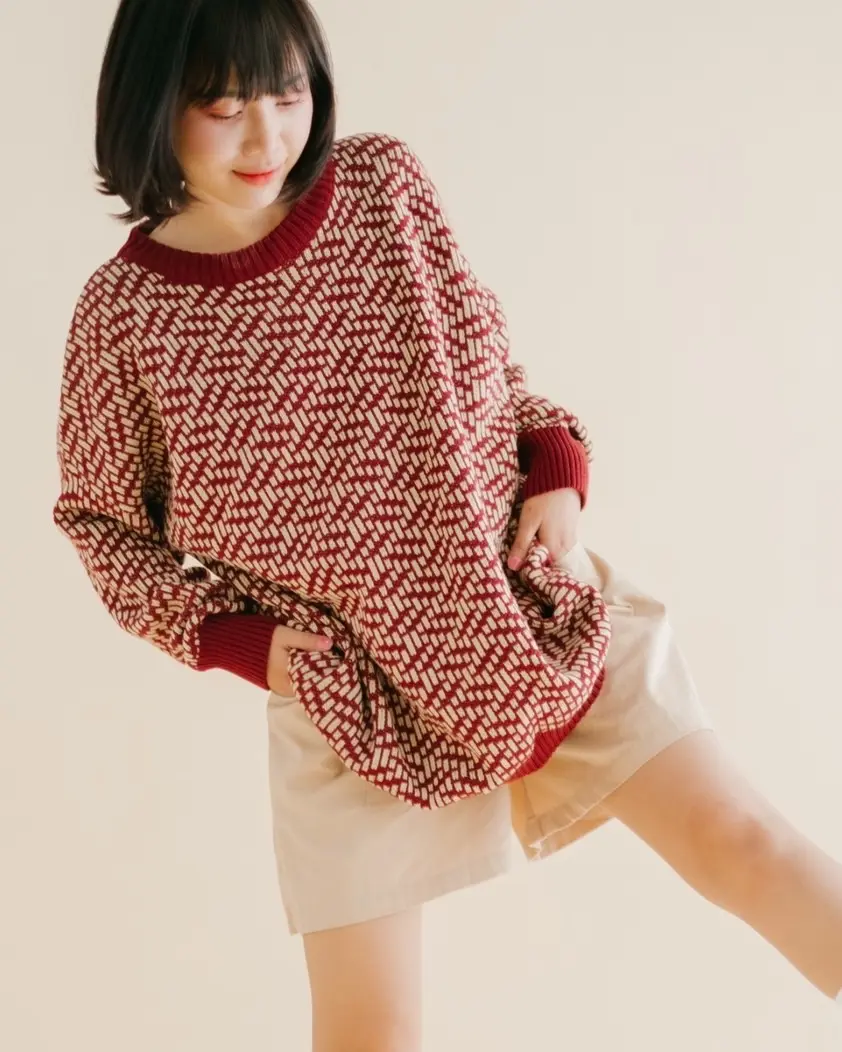 Chaire Sweater Maroon - Image 2