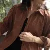 Clemira Oversized Shirt Kode F136-1 Brown - Image 2