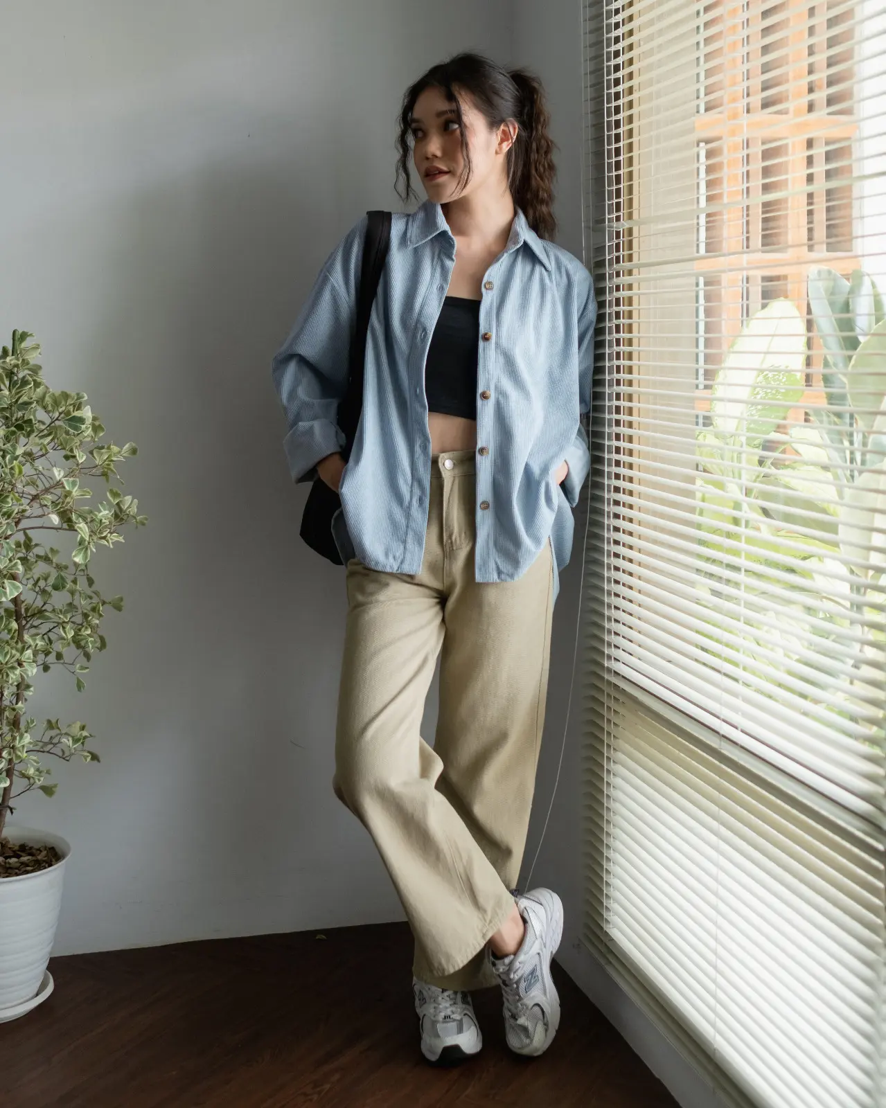 Clemira Oversized Shirt Kode F136-1 Blue - Image 4