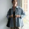 Clemira Oversized Shirt Kode F136-1 Blue - Image 2