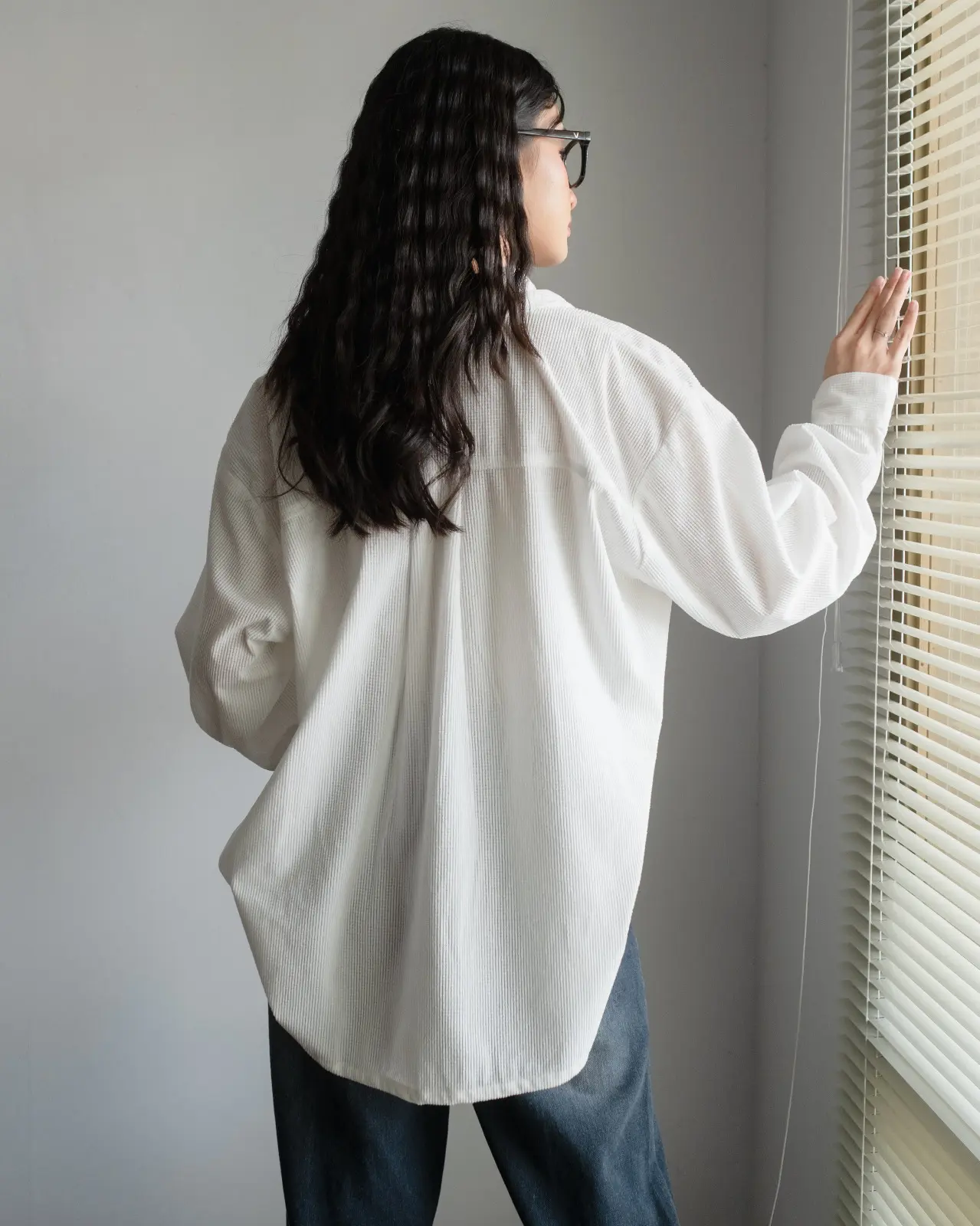 Clemira Oversized Shirt Kode F136-1 Broken White - Image 3